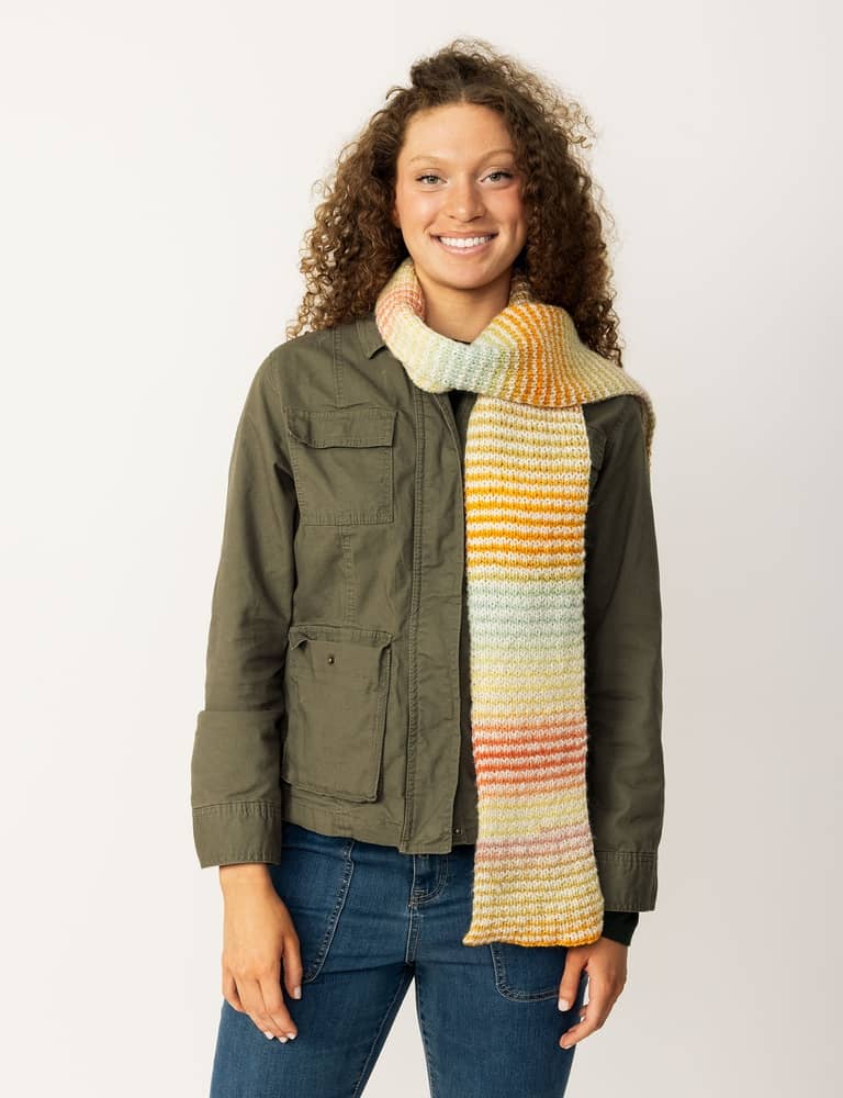 Striped Scarf Two Ways by Jo Torr