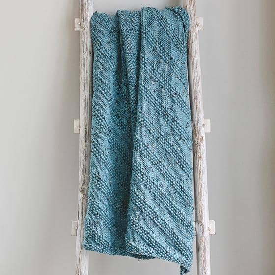 Diagonal Seed Stitch Baby Blanket by Alnaar Harnish