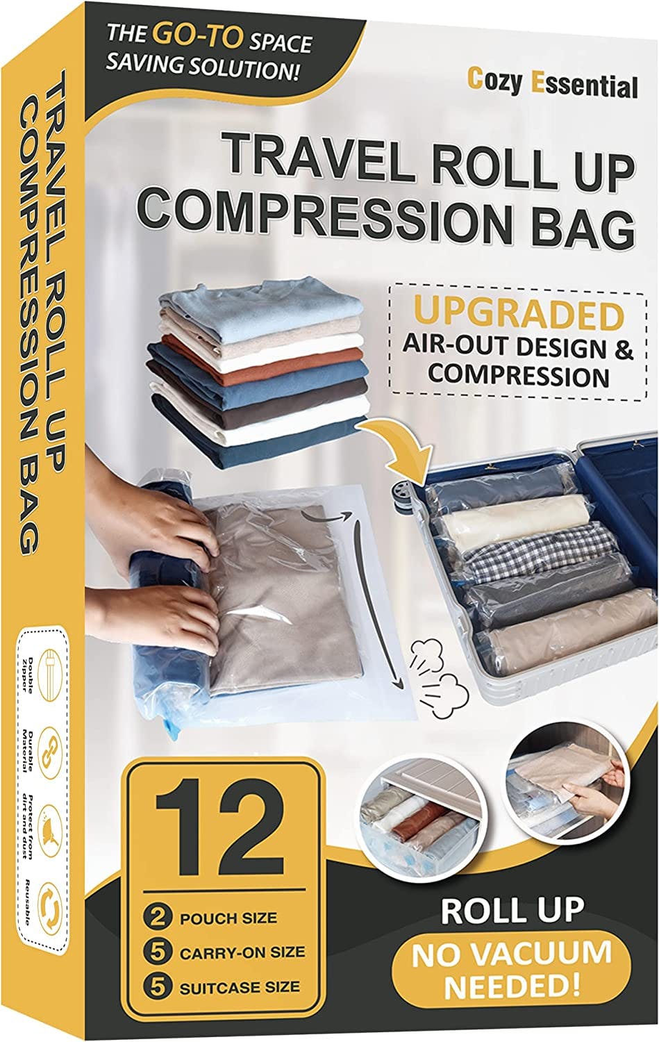 Roll up compression bags