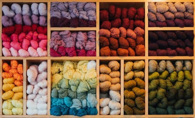 assorted-color textiles