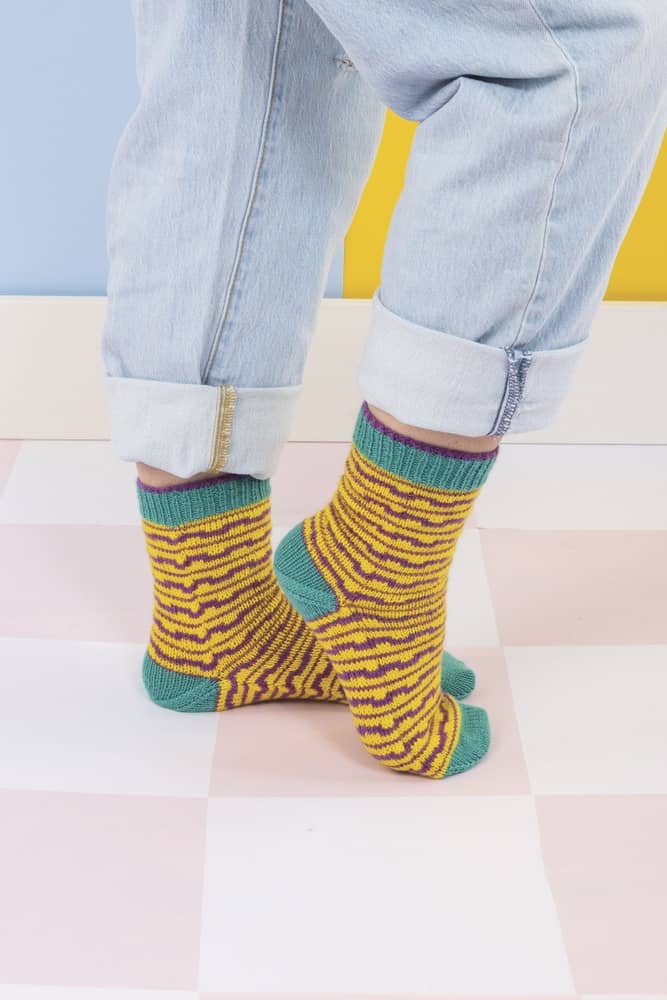 Wavy Stripes Socks by Jennifer Beaulieu