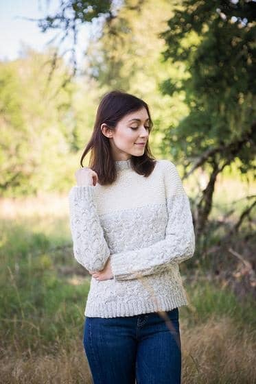 Plait Raglan Pullover by Stacey Gerbman