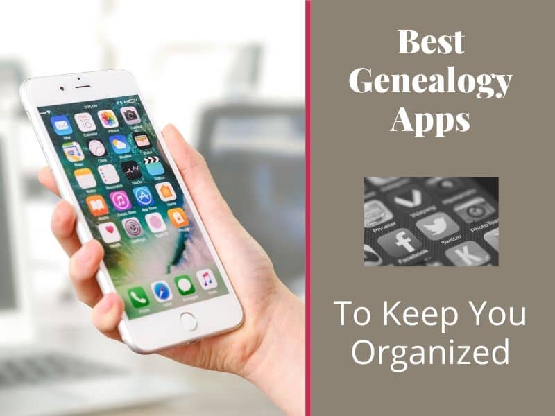 hand holding smartphone with apps