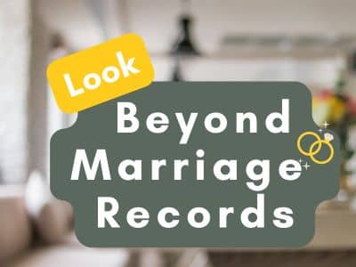 Blurred office background. Text reads Look beyond Marriage Records