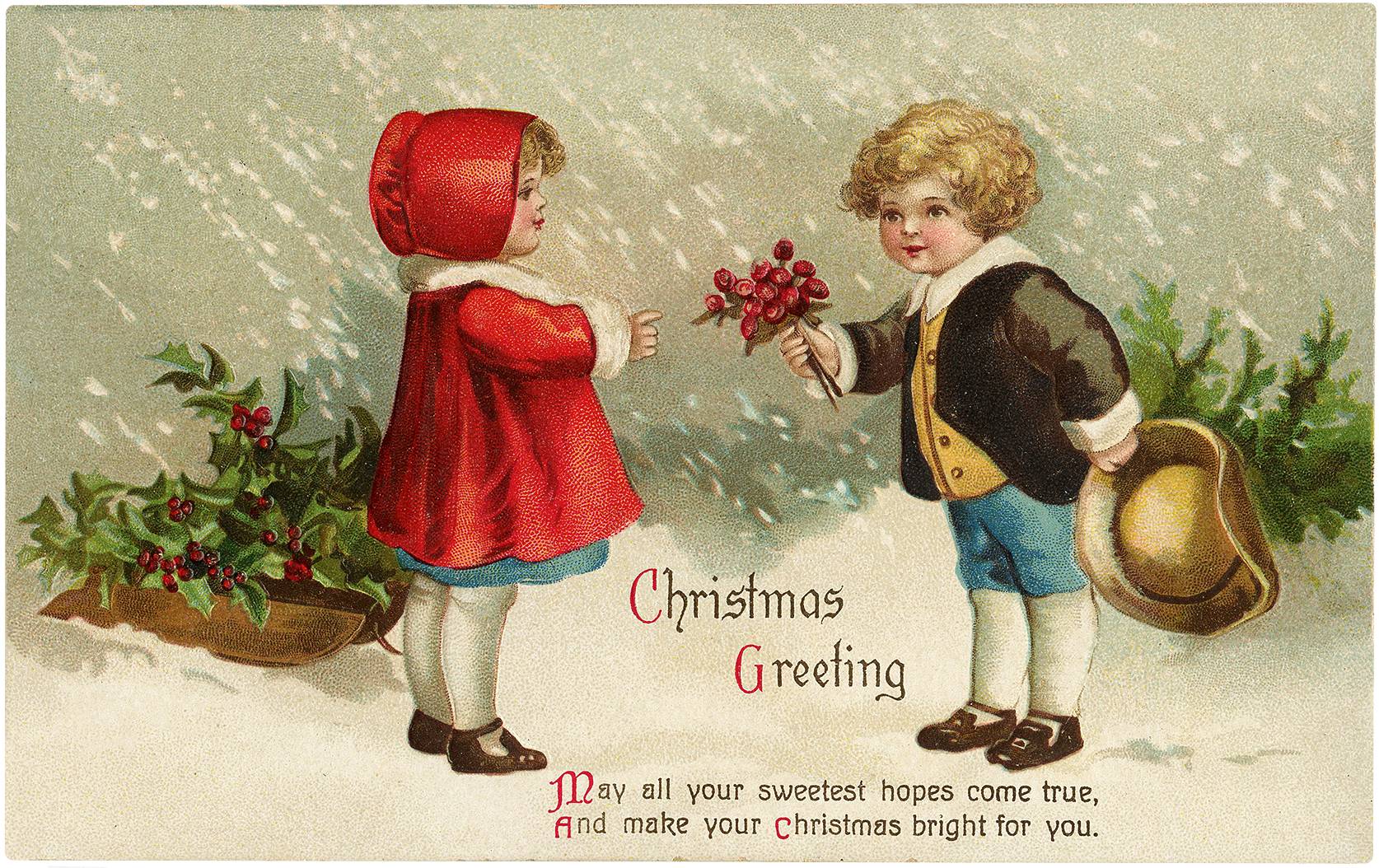 Vintage christmas postcard