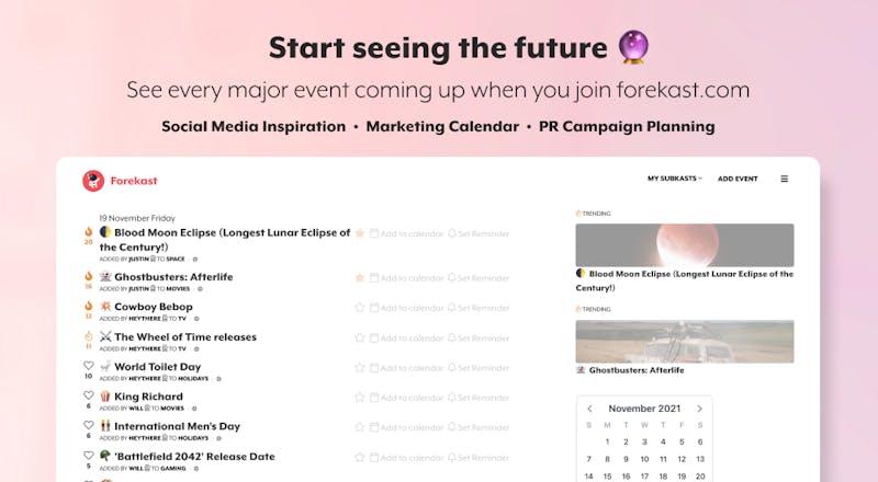 See the future with Forekast