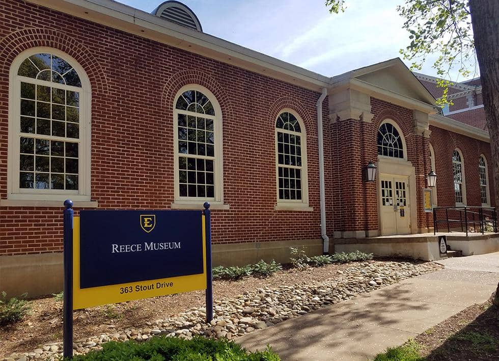 A  one-story, Neo-Georgian brick building