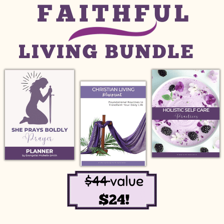 bundle of 3 products from the faithful living bundle