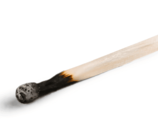 a burned out matchstick