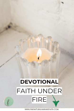 flame on a candle signifying an article on faith under fire