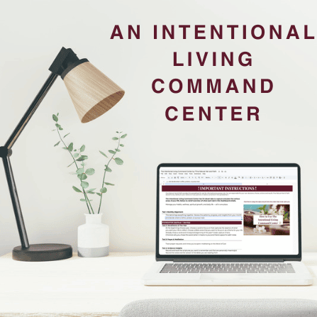 intentional living command center mockup