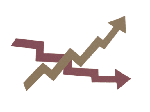 2 arrows displaying the idea of trends