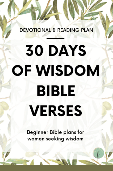 devotional and reading plan of 30 days of wisdom bible verses