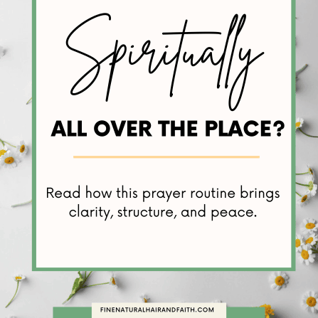 words spiritually all over the place? written over an image of flowers