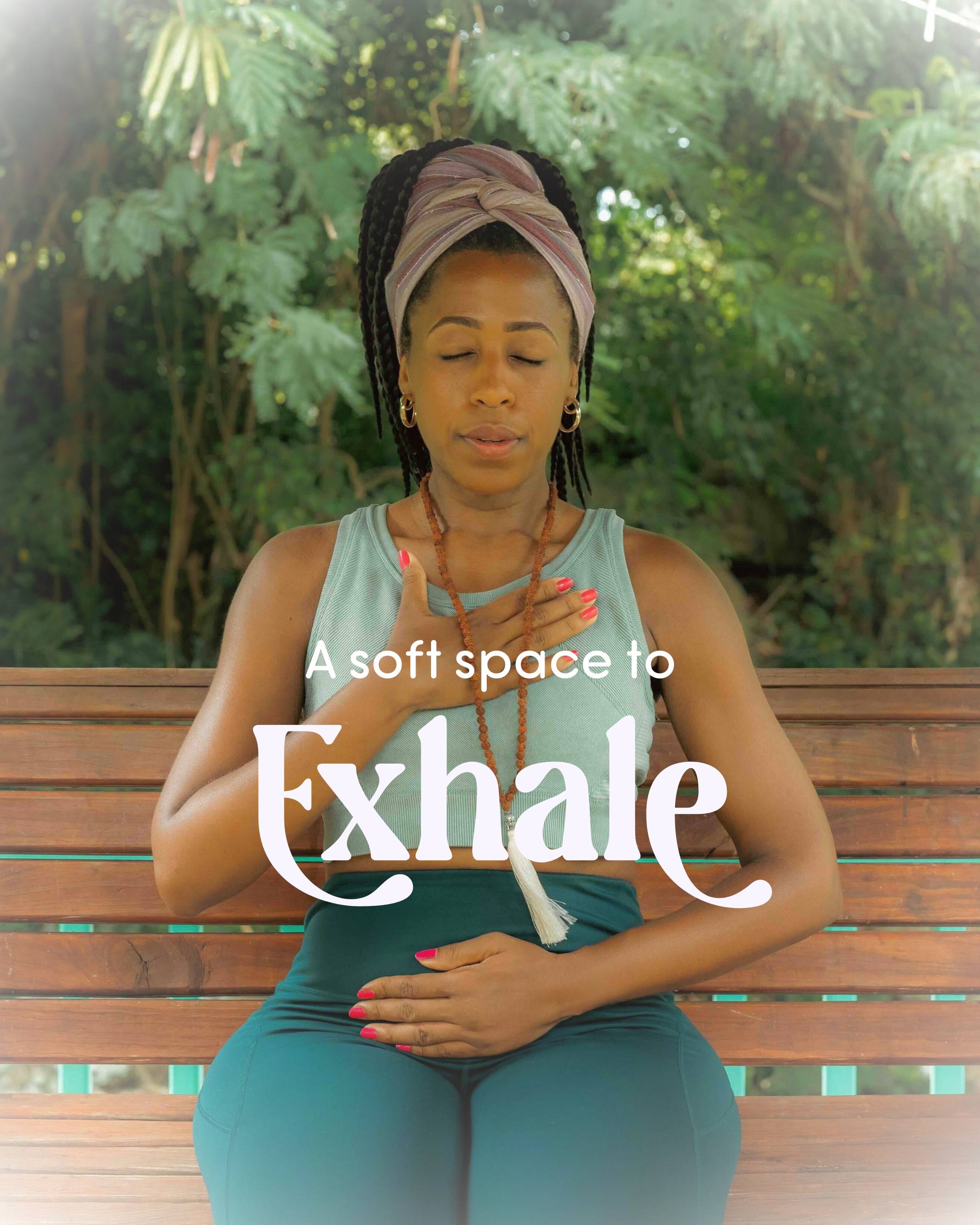Exhale Meditation Invitation - A soft space to exhale