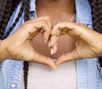 Heart shaped into hands