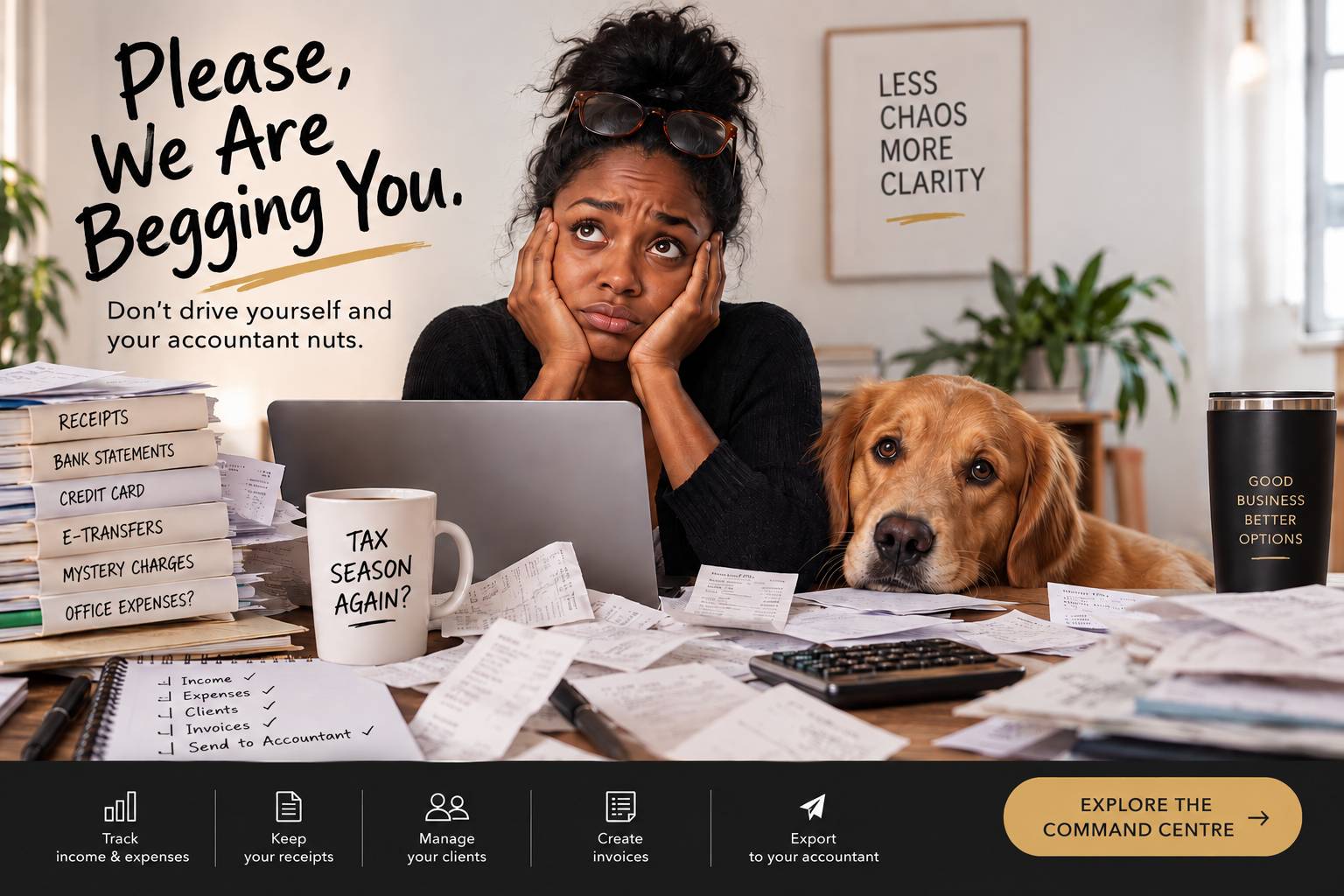 Don’t drive yourself and your accountant nuts. We are begging you.