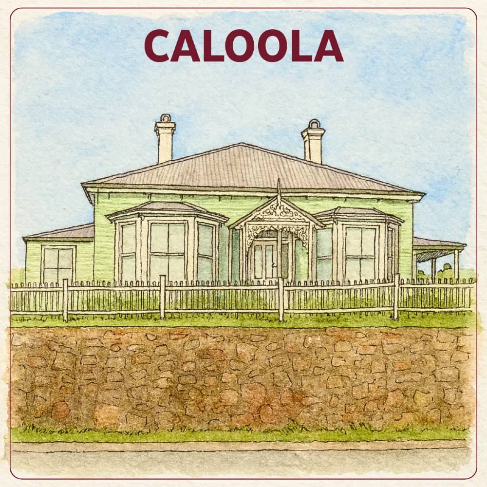 Caloola (Macfarlane's House) on Denmark Hill in watercolour