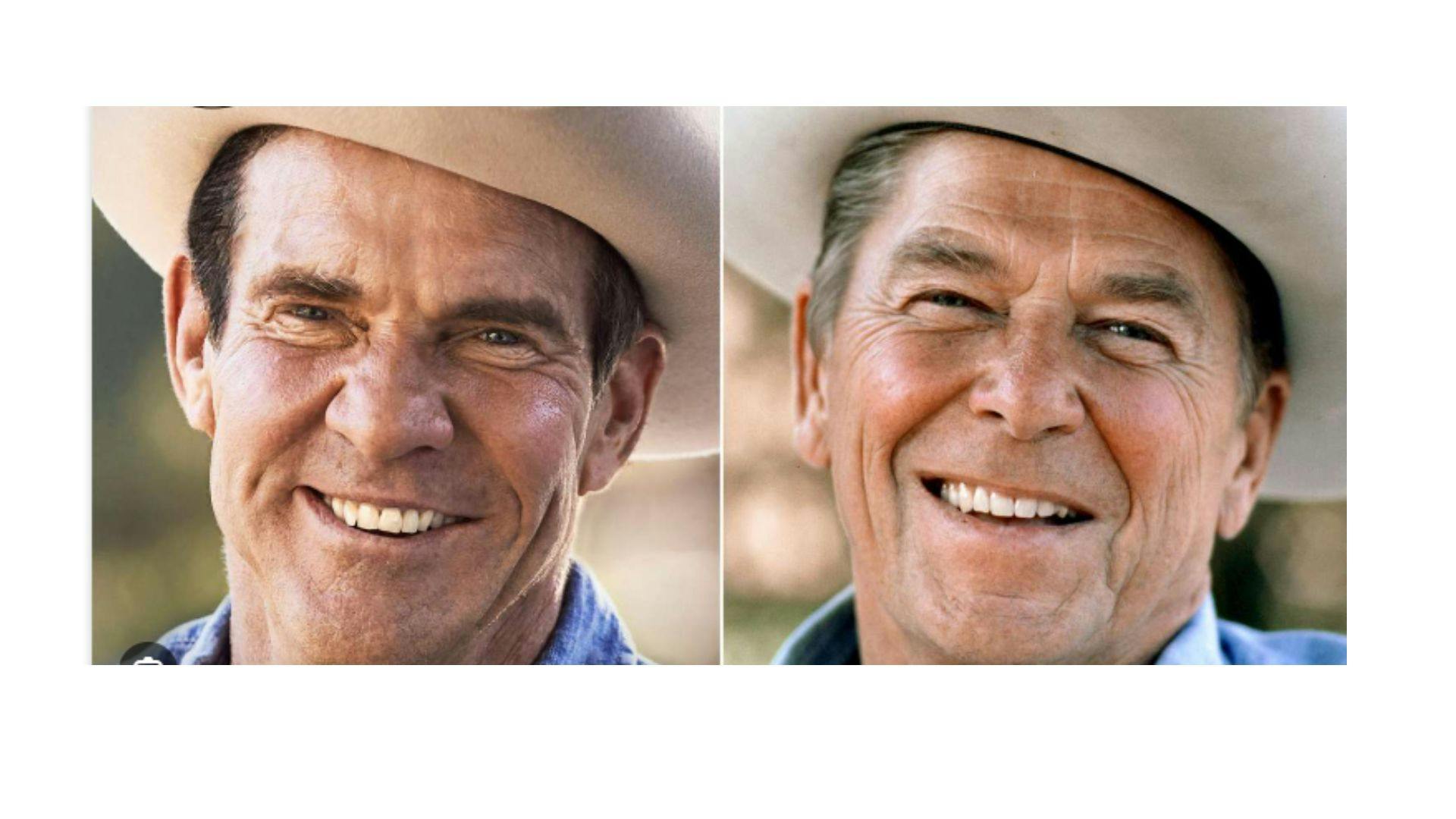 Dennis Quaid and Ronald Reagan 