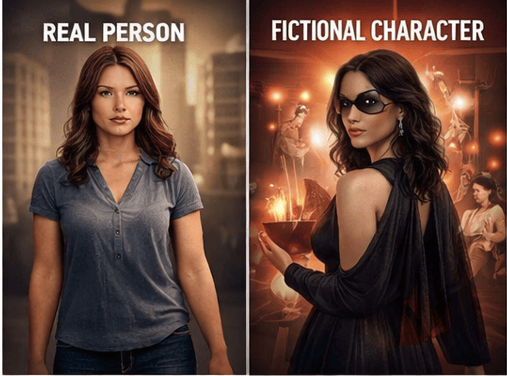 real person fictional character