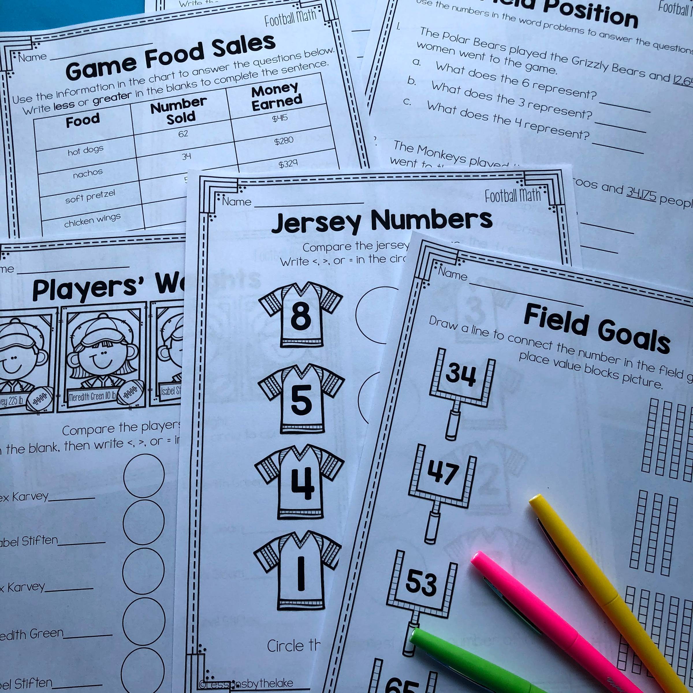 Grab Your Free Football Math Activities!