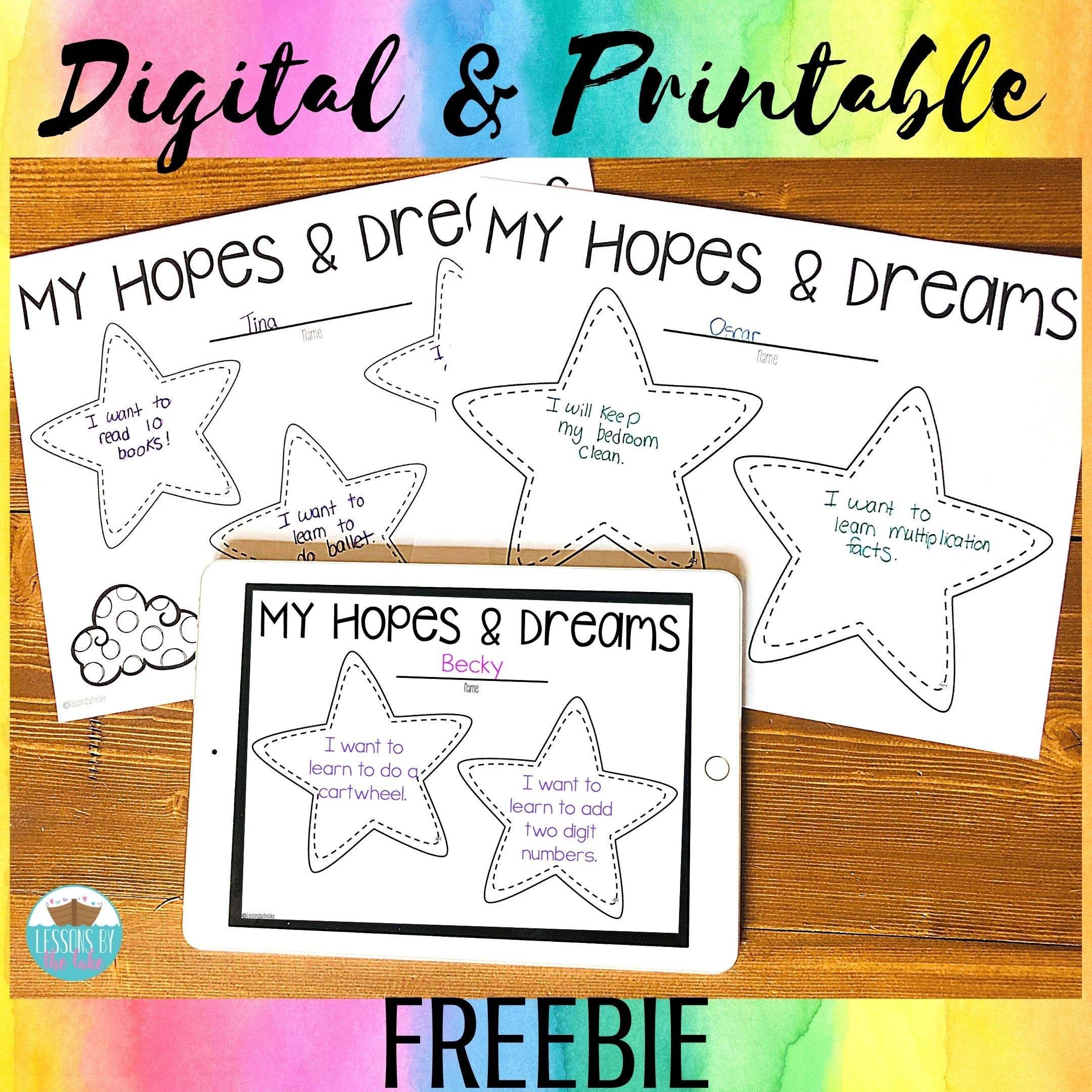 Grab your FREE Hopes & Dreams Activity!