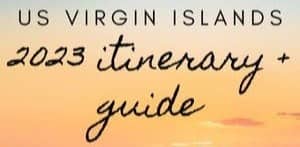 us virgin islands travel itinerary