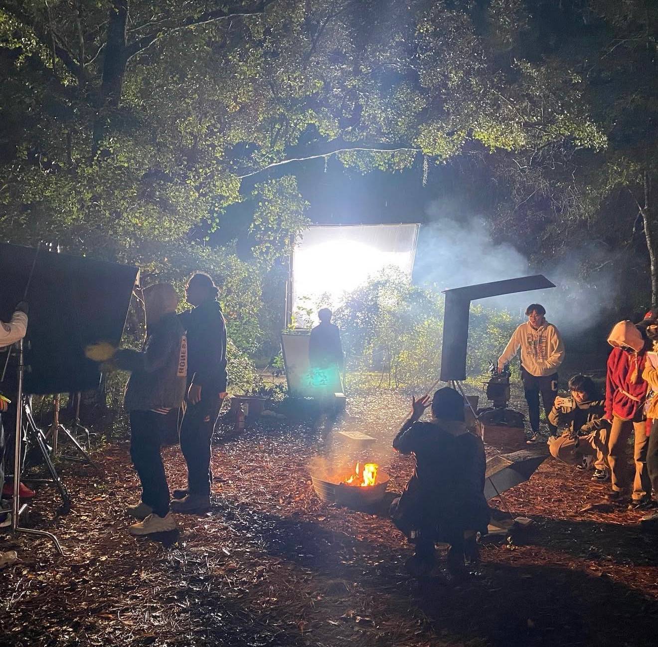 Film shoot at night