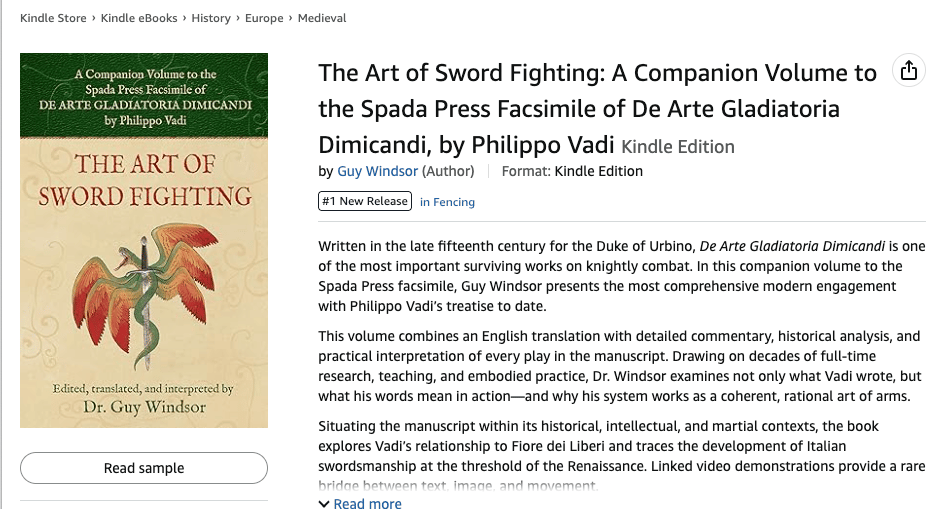 Number 1 fencing book on Amazon