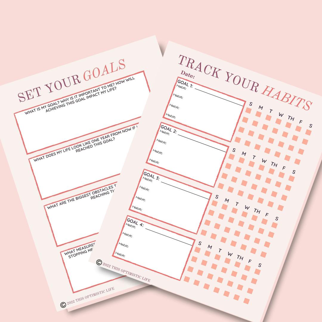 FREE Goal Setting & Habit Tracking Worksheets