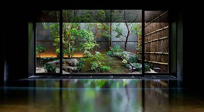 A peek from inside the Yuen Bettei Daita Ryokan