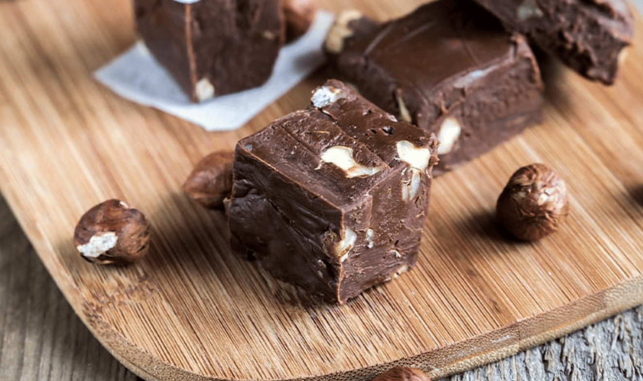 One piece of nutella fudge.