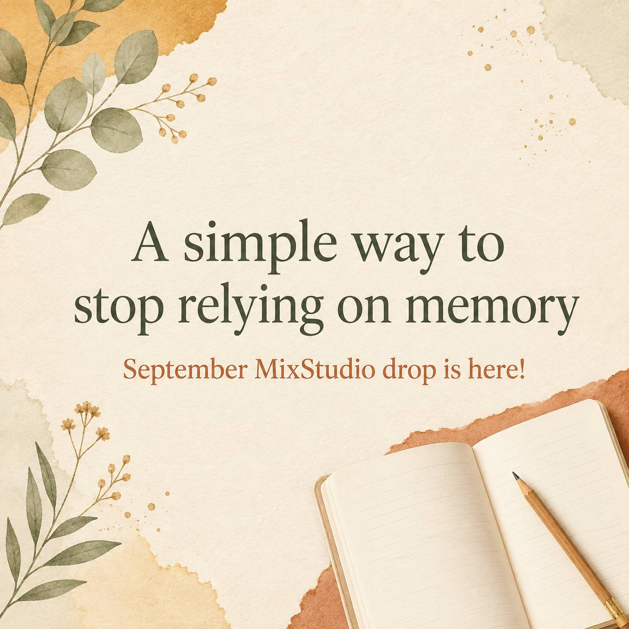 A simple way to stop relying on memory