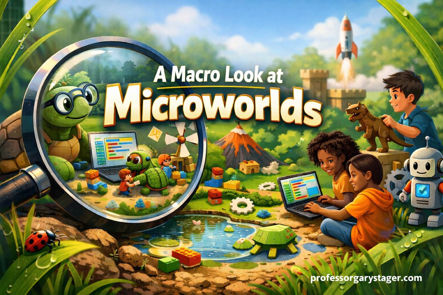 kids exploring topics of interest