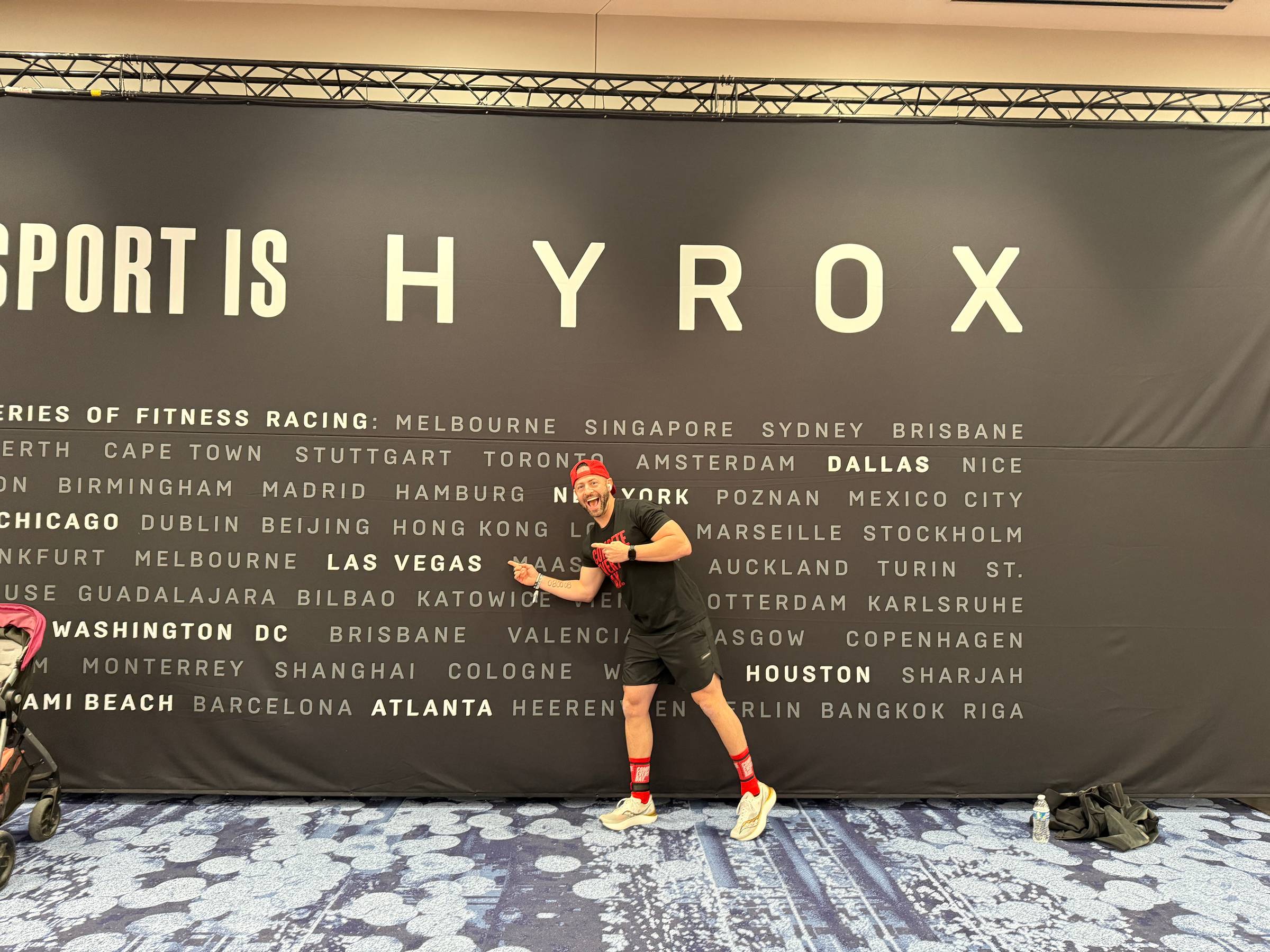 Jake with the Hyrox Las Vegas Sign Post-Race