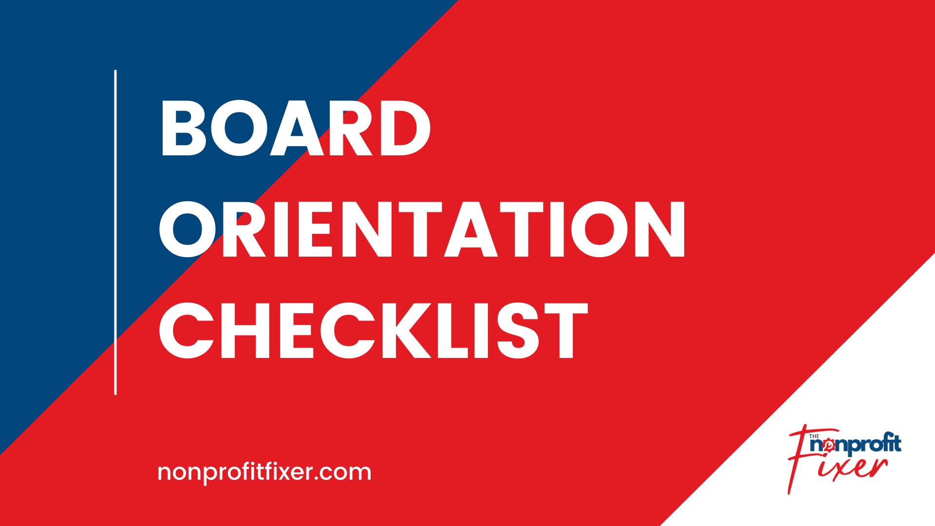 Board Orientation Checklist