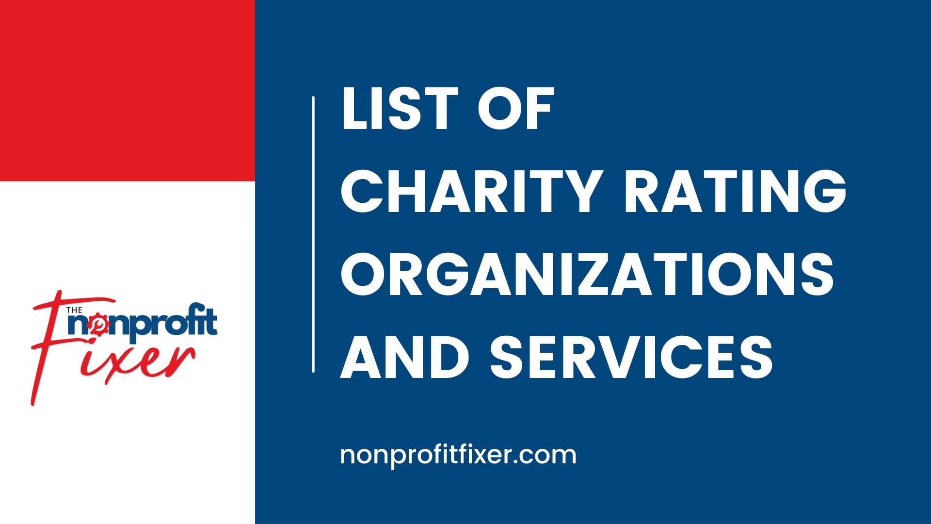 List of Charity Rating Organizations and Services