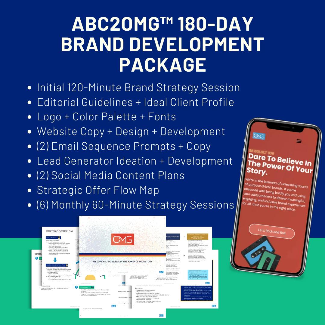 ABC2OMG™ 180-Day Brand Development Package - Single Payment