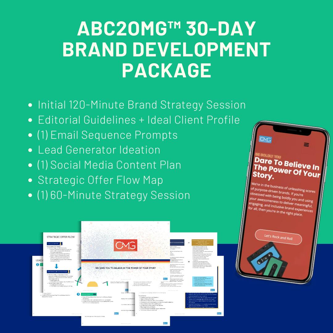 ABC2OMG™ 30-Day Brand Development Package - Payment Plan