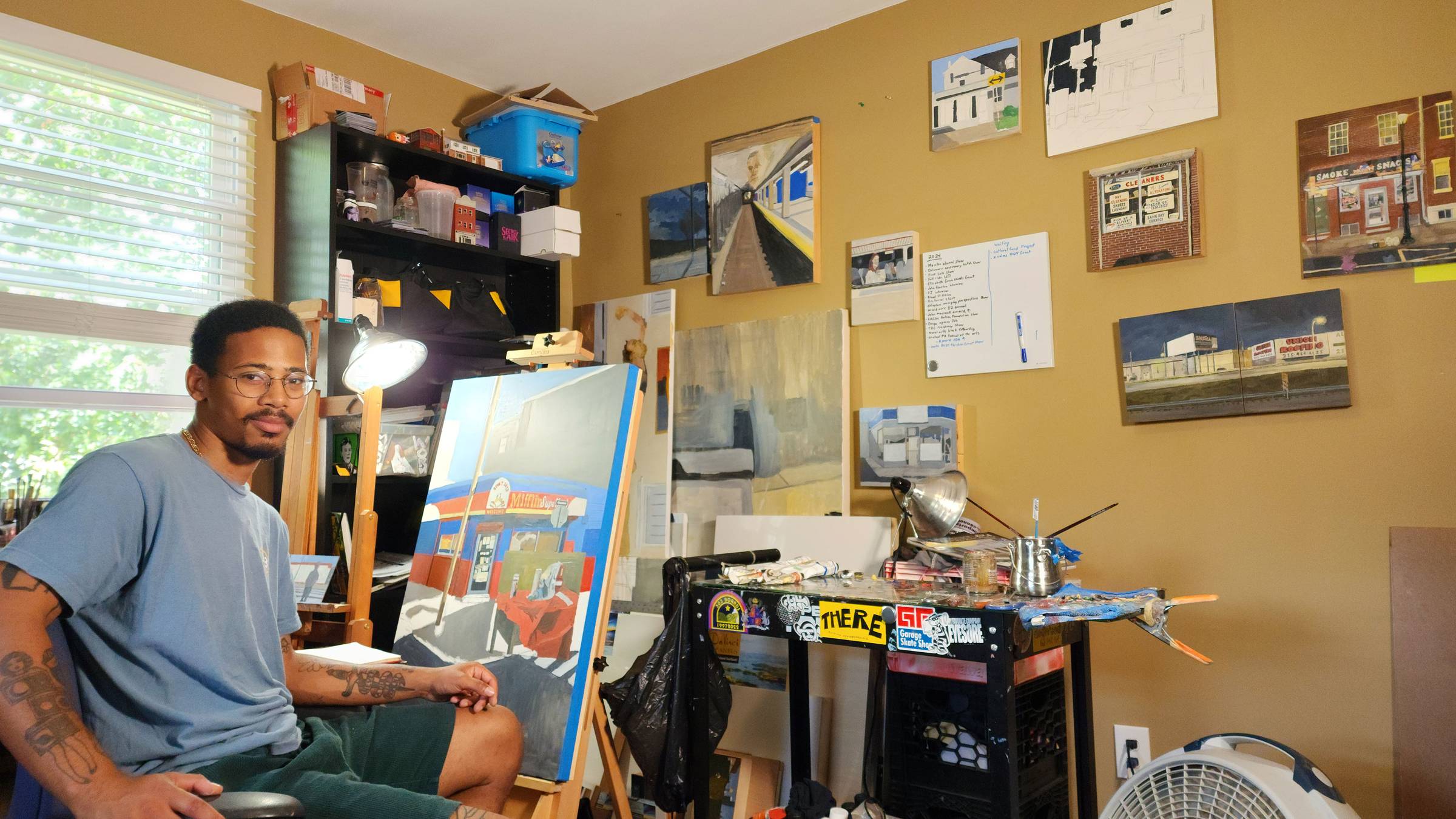 Nasir Young in his studio