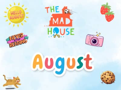The Mad House logo with august n=and summer clipart