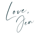 It says "love, jen" 