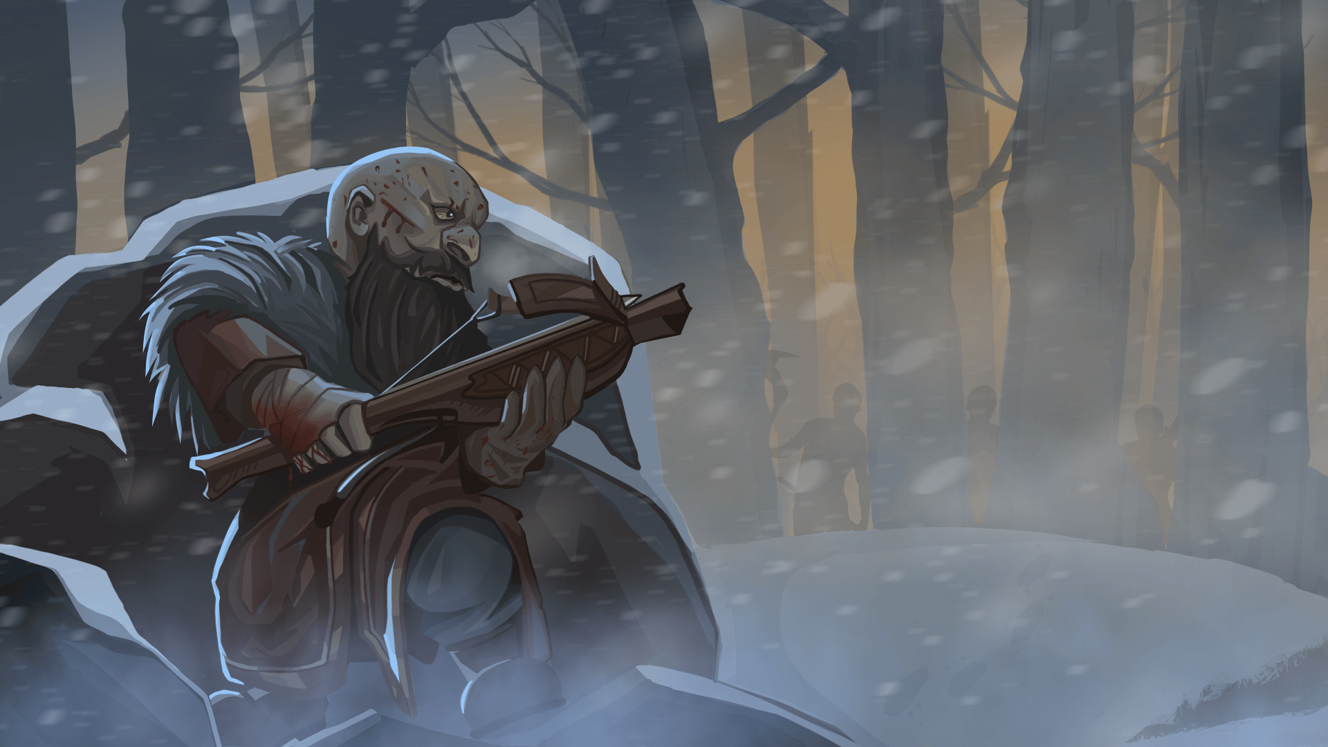 An injured Dwarf ranger hiding from his attackers