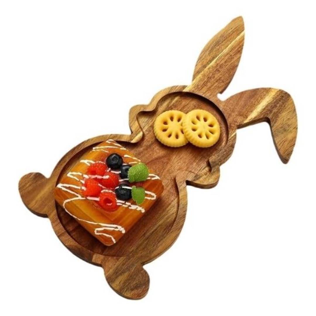 Wood Bunny Platter