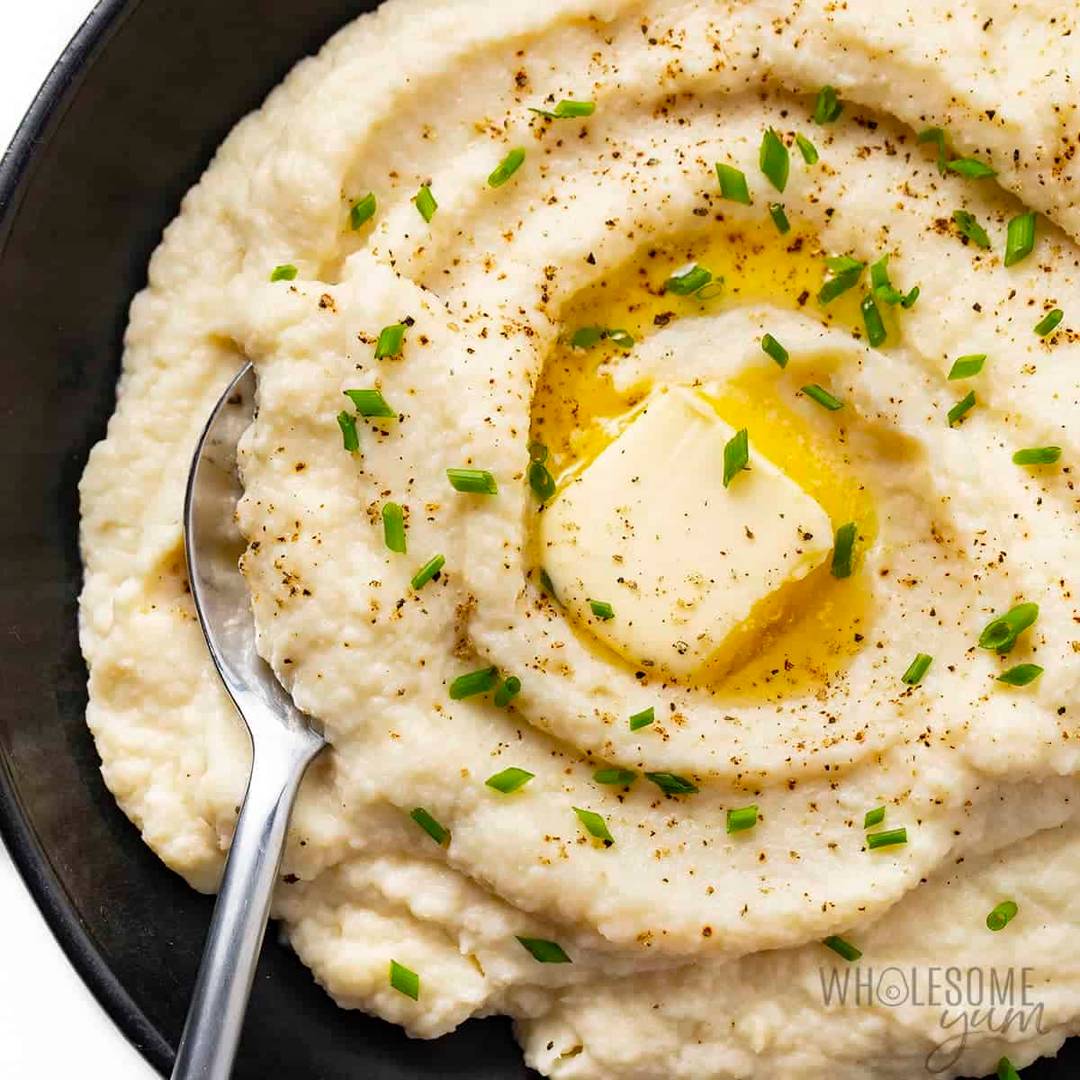 mashed cauliflower with butter