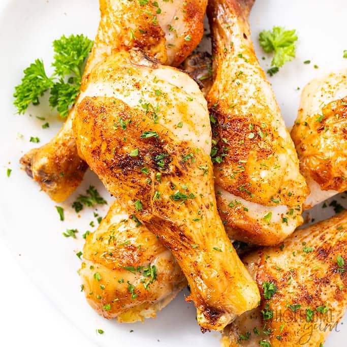 Crispy baked chicken legs