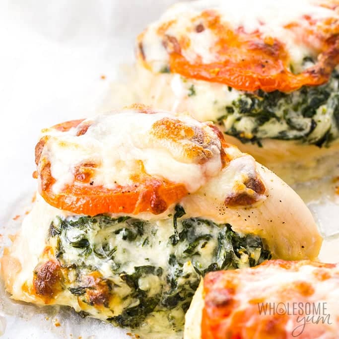 Spinach stuffed chicken breast