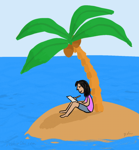 Creative Writing Vacation GIF by Debbie Ohi