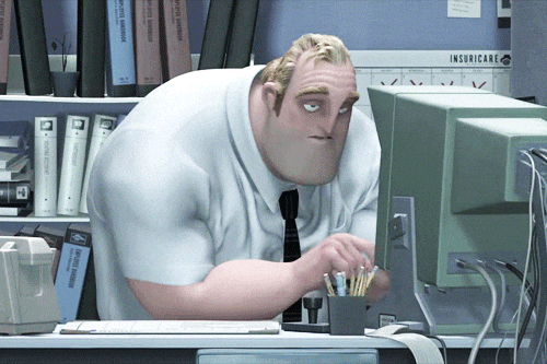 Boring Work The Incredibles GIF by Pixar Animation Studios