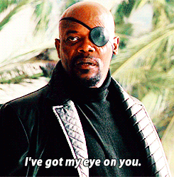 Got my eye on you Nick Fury GIF by Marvel Disney & Samuel L Jackson